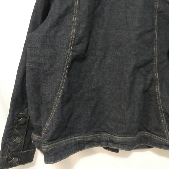Vintage COTTON GINNY Plus - eco-ganic | small plus | Dark Blue Denim Jean Jacket - Picture 13 of 15